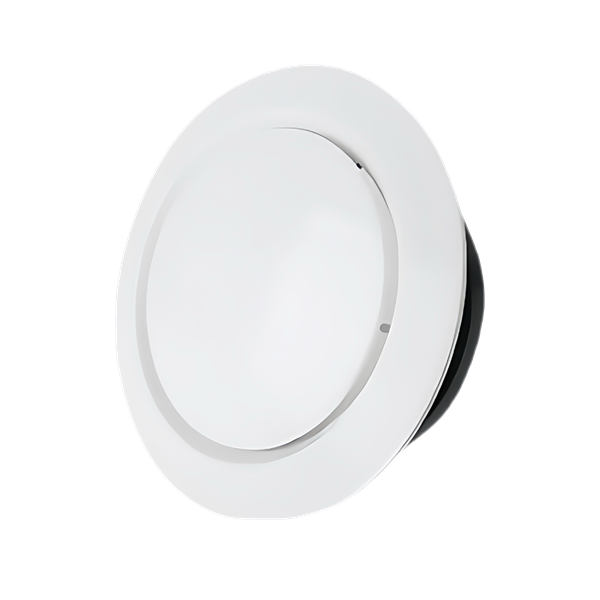 Round Air Vent Adjustable (ABS, Black/White, 3/4/5/6/8 inch)