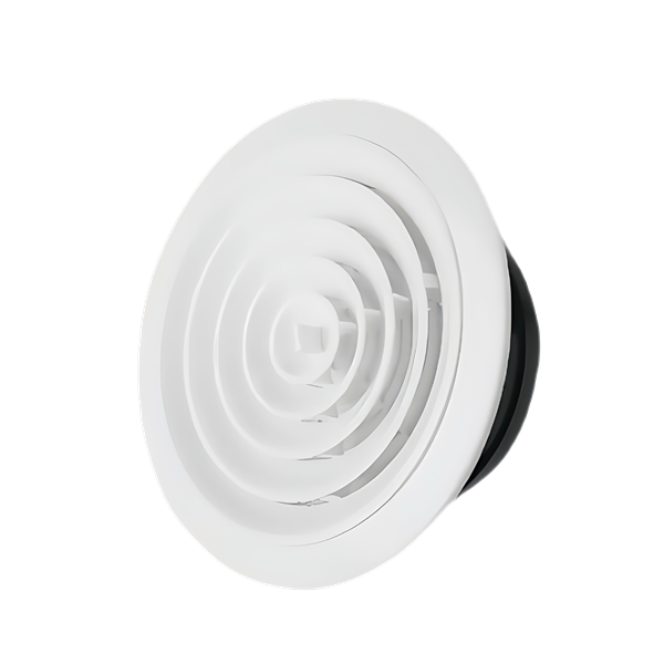 Round Air Vent, Adjustable with Anti‑Insect Net (ABS, Black/White, 3/4/5/6/8 inch)