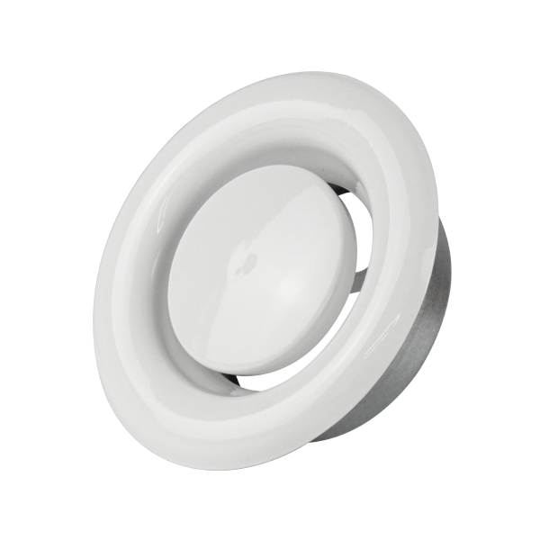 Metal Round Air Vent (Galvanized Steel, White, 3/4/5/6/8 inch)