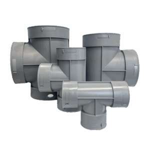 T Adaptor (ABS, Grey, Multi-size)